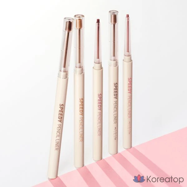 Карандаш для глаз Peripera Speedy Pencil Liner, 0,14 г, цвет 002 нейтрально-коричневый, 1 шт.
