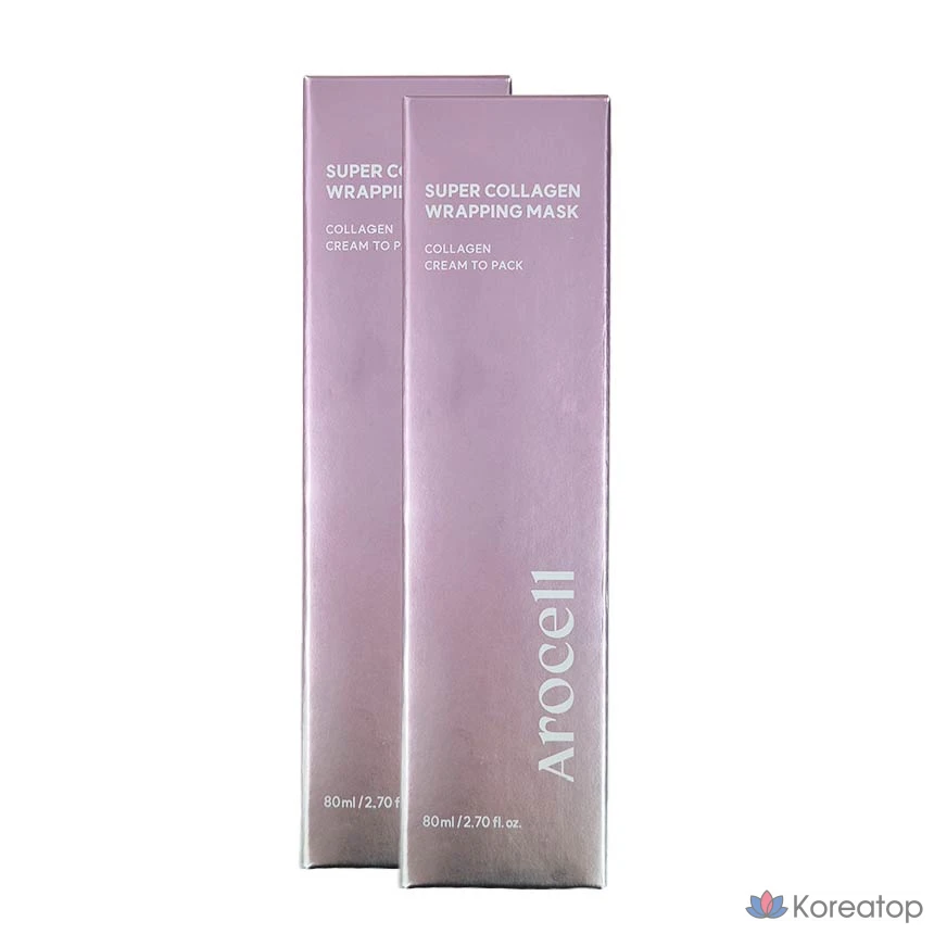 Обертывающая маска Arocell Super Collagen, 80 мл, Коллагеновая маска, 1 упаковка, 2 упаковки