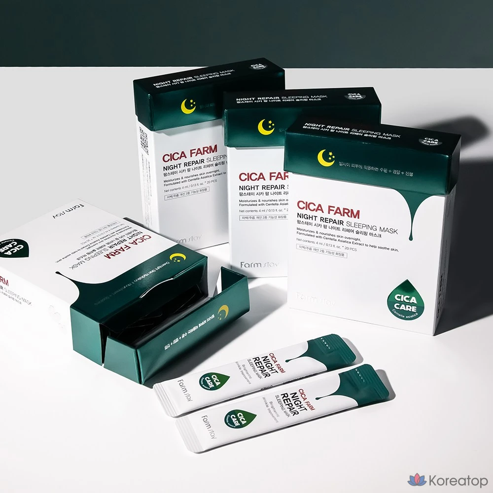 Маска для сна FarmStay Cica Palm Night Repair, 4 шт., фото 5