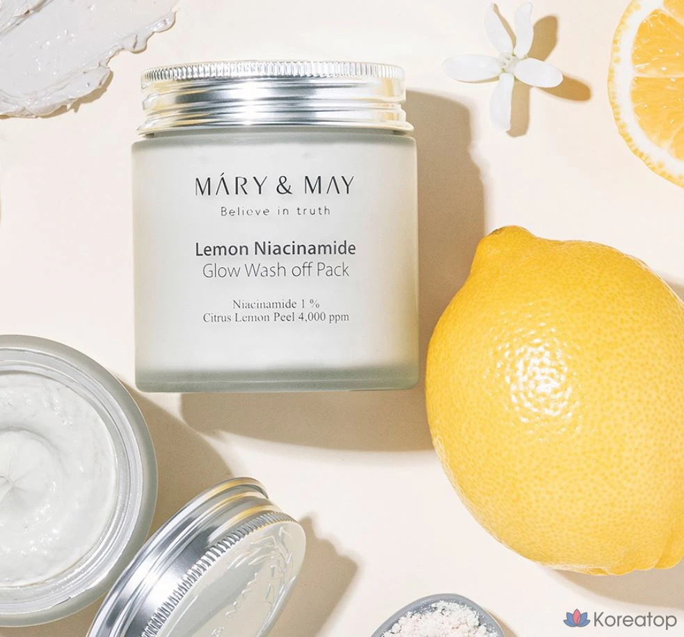 Смываемая маска для лица Marienmay Lemon Niacinamide Glow, 125 г, 1 упаковка, 2 упаковки, фото 5