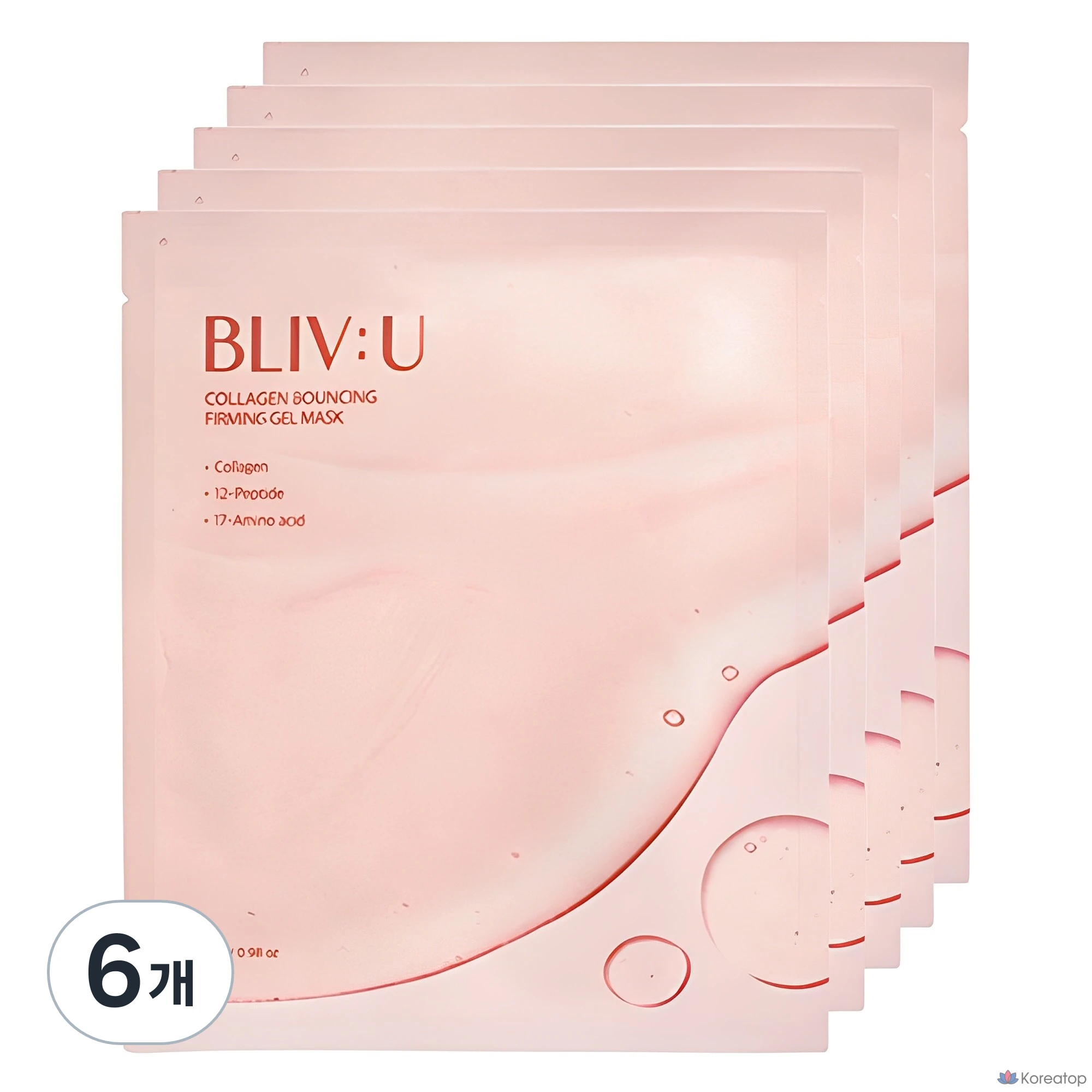 Гелевая маска BLIV:U Collagen Bouncing Elasticity Gel Mask, 28 г, 5 шт., 6 шт.