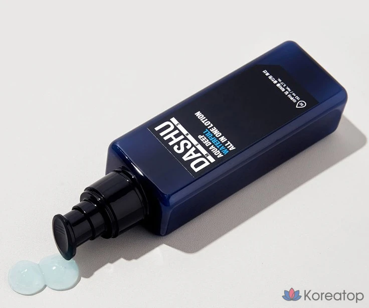 Набор из 3 флаконов: лосьон DASHU Men's Aqua Deep Waterful All-in-One Lotion 153 мл и увлажняющий крем Men's Aqua Real Moist All-in-One Cream 153 мл., фото 5