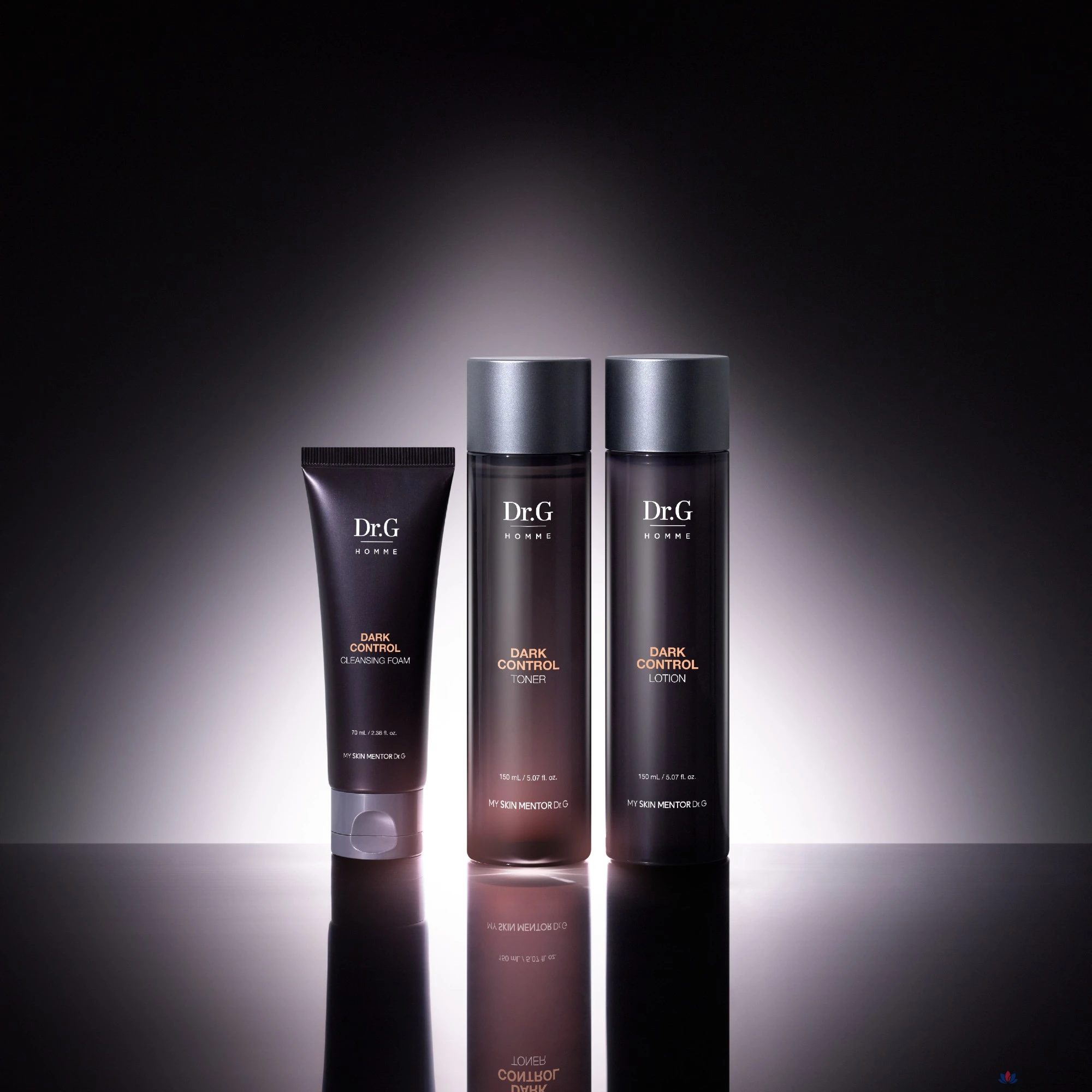 Набор Dr.G Homme Dark Control: тоник 150 мл + лосьон 150 мл + очищающая пенка 70 мл (3 набора)., фото 4