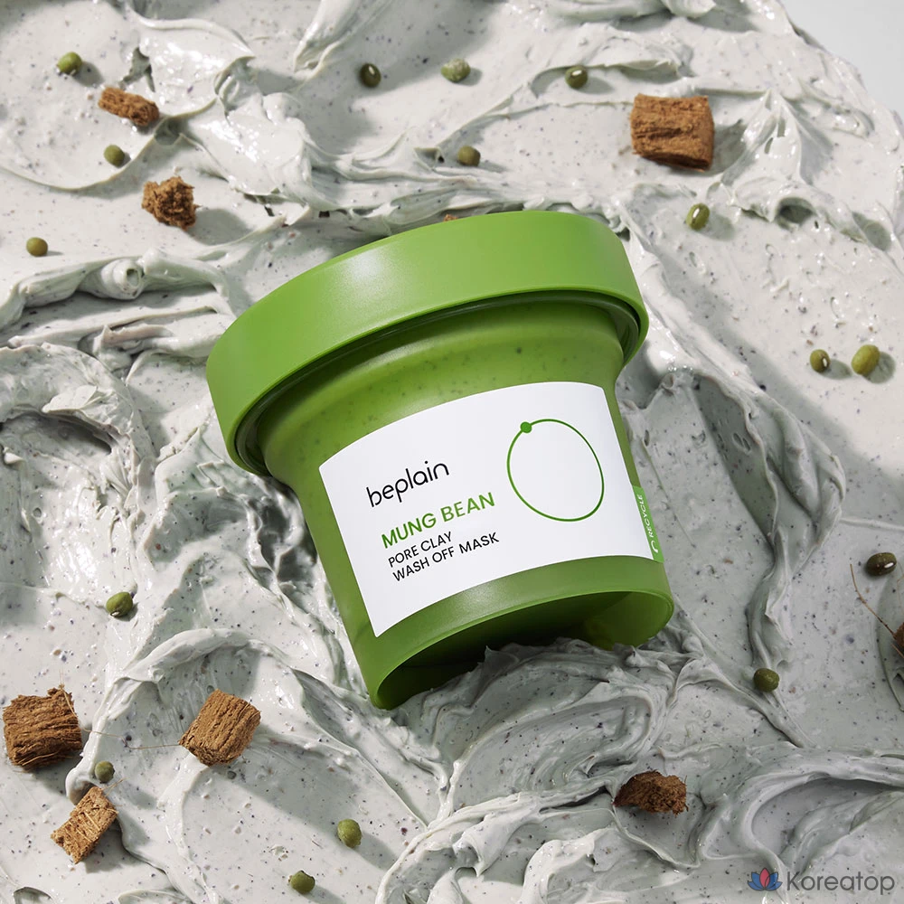 Глиняная маска для лица Beplain с экстрактом бобов мунг, 120 мл, 1 упаковка, 3 упаковки, фото 3