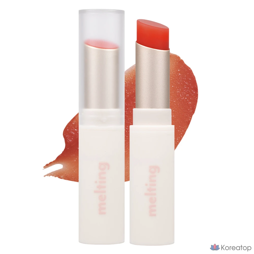Блестящий тонирующий бальзам для губ MERZY Glossy Melting Tinted Color Lip Balm, GL2 Tangerine Wish, 4 г, 1 шт.