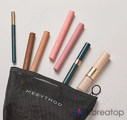 Набор двухцветных теней для век Merythod, оттенок «Золотистый орех» + «Звездный коралл», 1 шт., фото 9