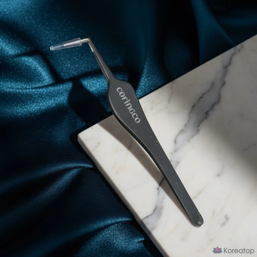 Пинцет Corinco TokTok Hara Pro Fit, изогнутый, для коррекции бровей, из нержавеющей стали, Pro Fit, 1 шт., фото 2