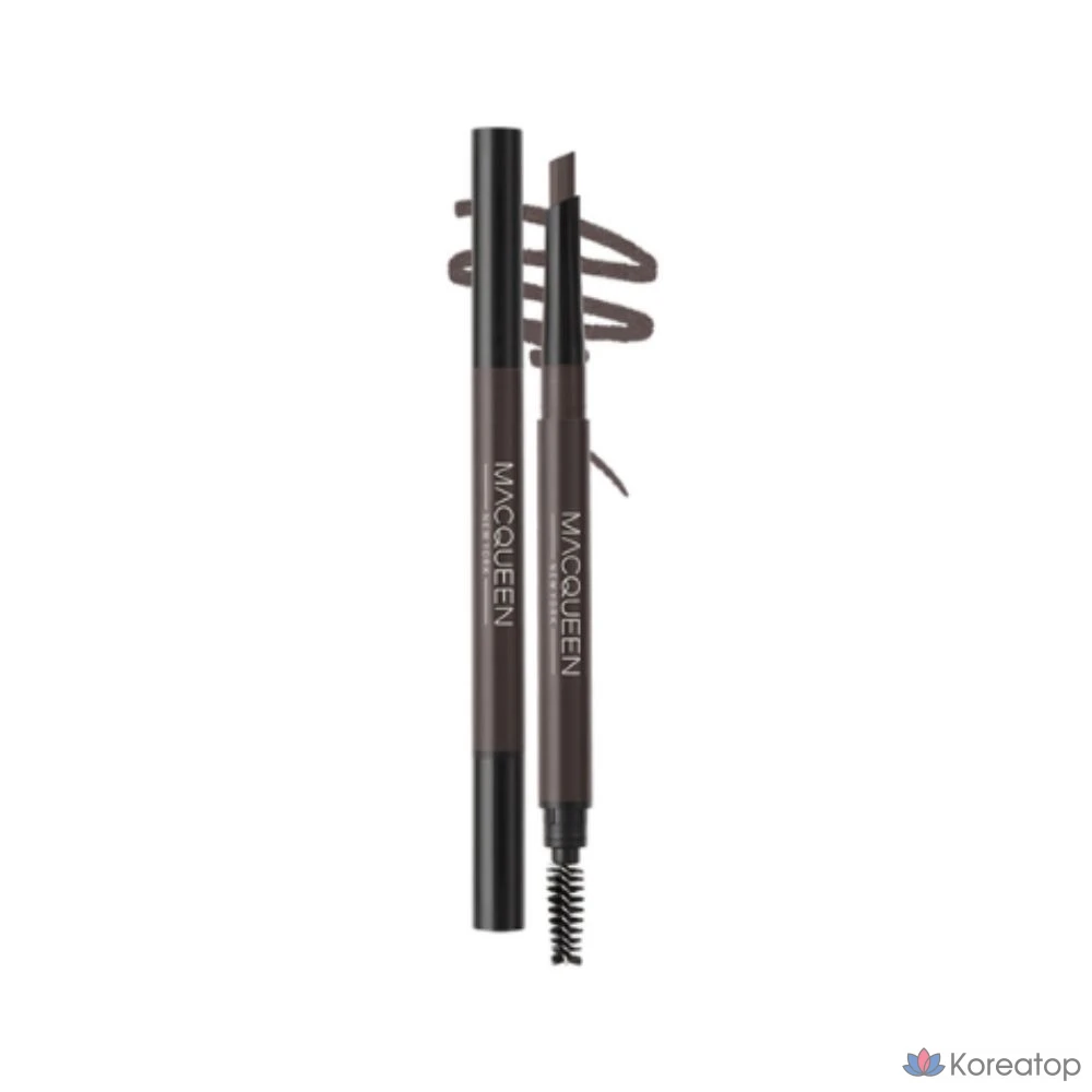 Карандаш для бровей Mqny New York My Strong Auto Eyebrow Pencil 0.35 г, серо-коричневый, 1 шт.