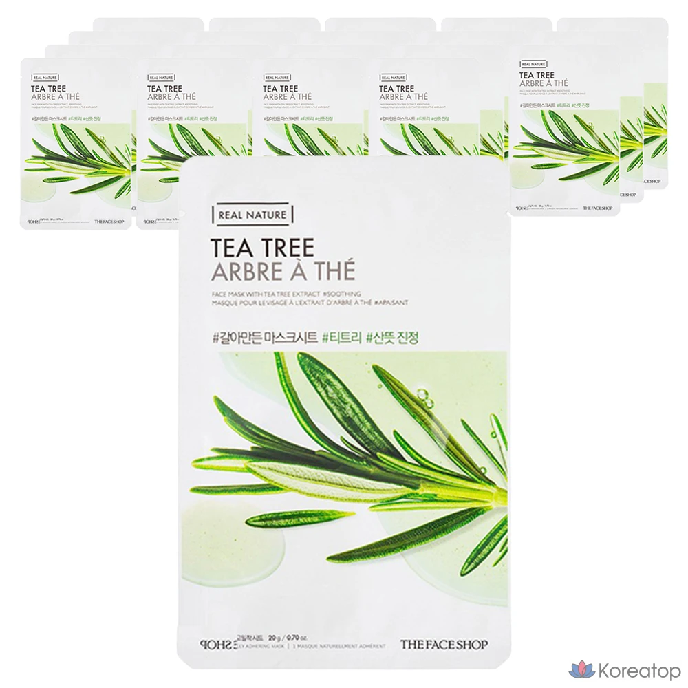 Тканевая маска для лица The Face Shop Refined Tea Tree, 1 упаковка, 20 листов