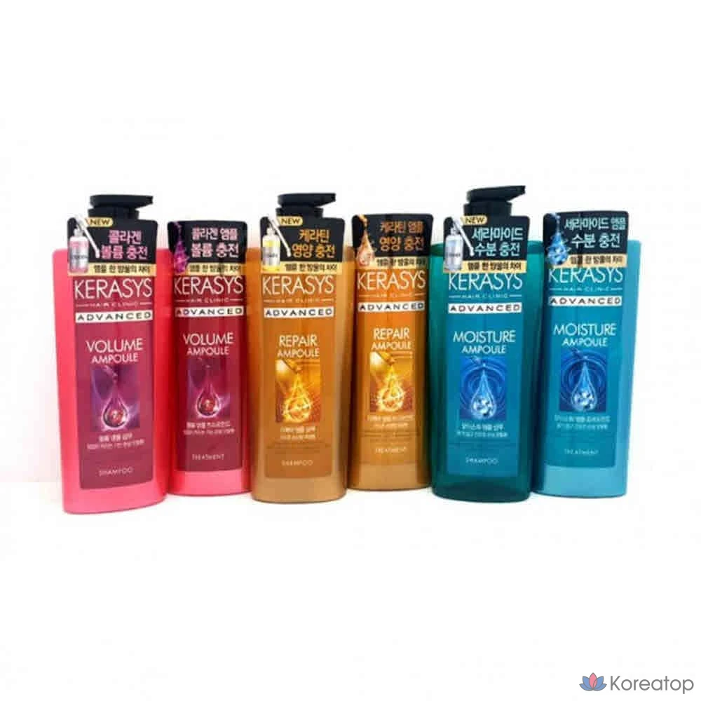 Шампунь-терапевт KeraSys Ampoule, 600 мл, для придания объема, увлажнения и питания волос, 1 шт.