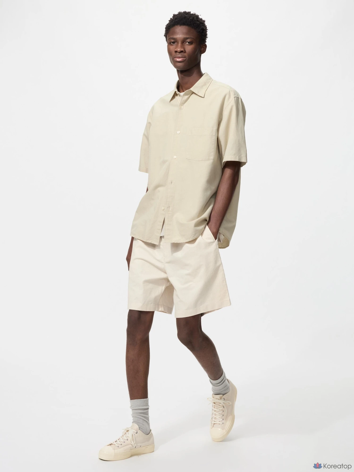 Шорты Uniqlo Linen Blend Easy Short Pants