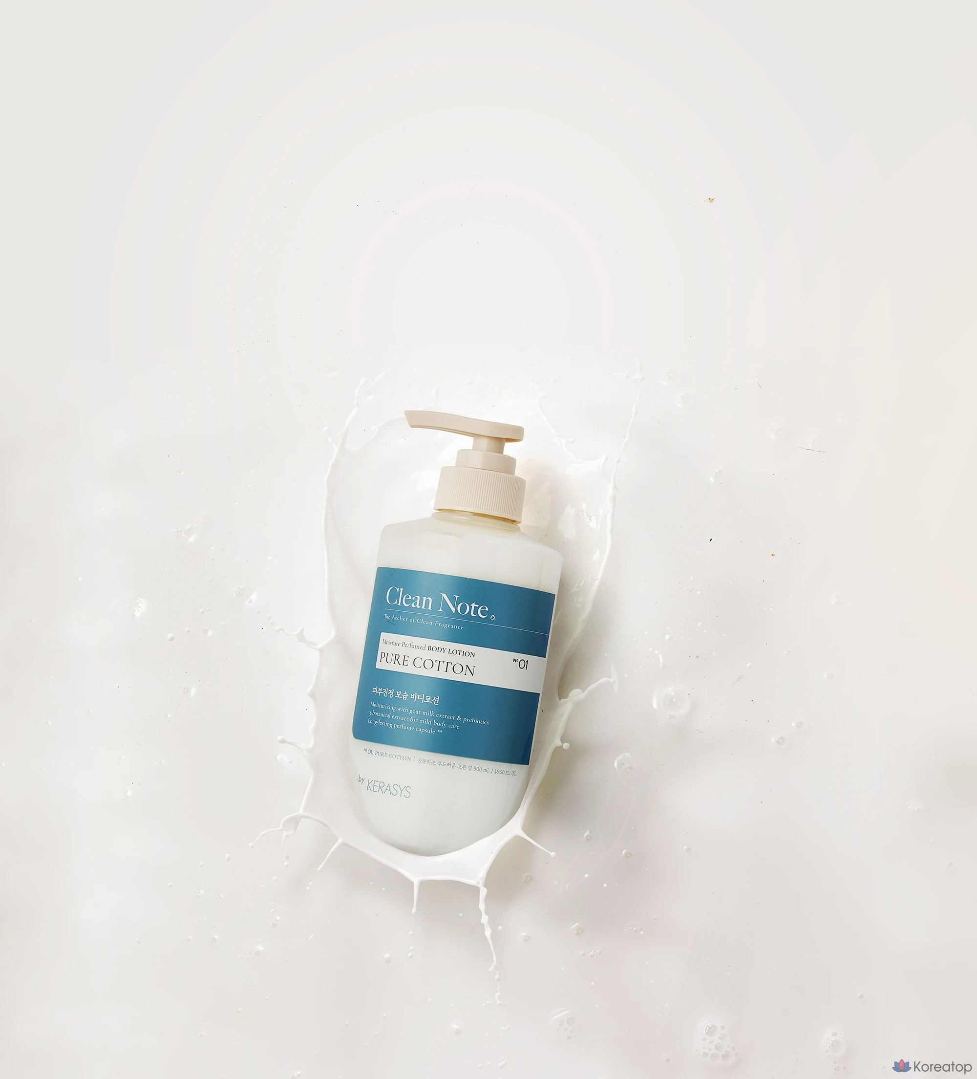 Лосьон для тела KeraSys Clean Note с ароматом чистого хлопка, 500 мл, 1 шт.