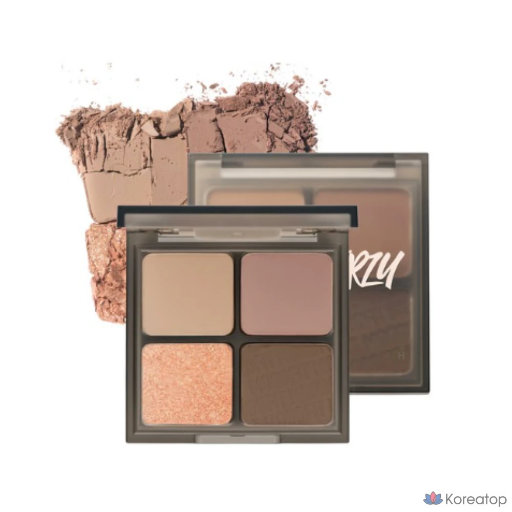 Палетка теней MERZY Mood Fit, 4-в-1 S3 Druzy Nude, 1 шт.