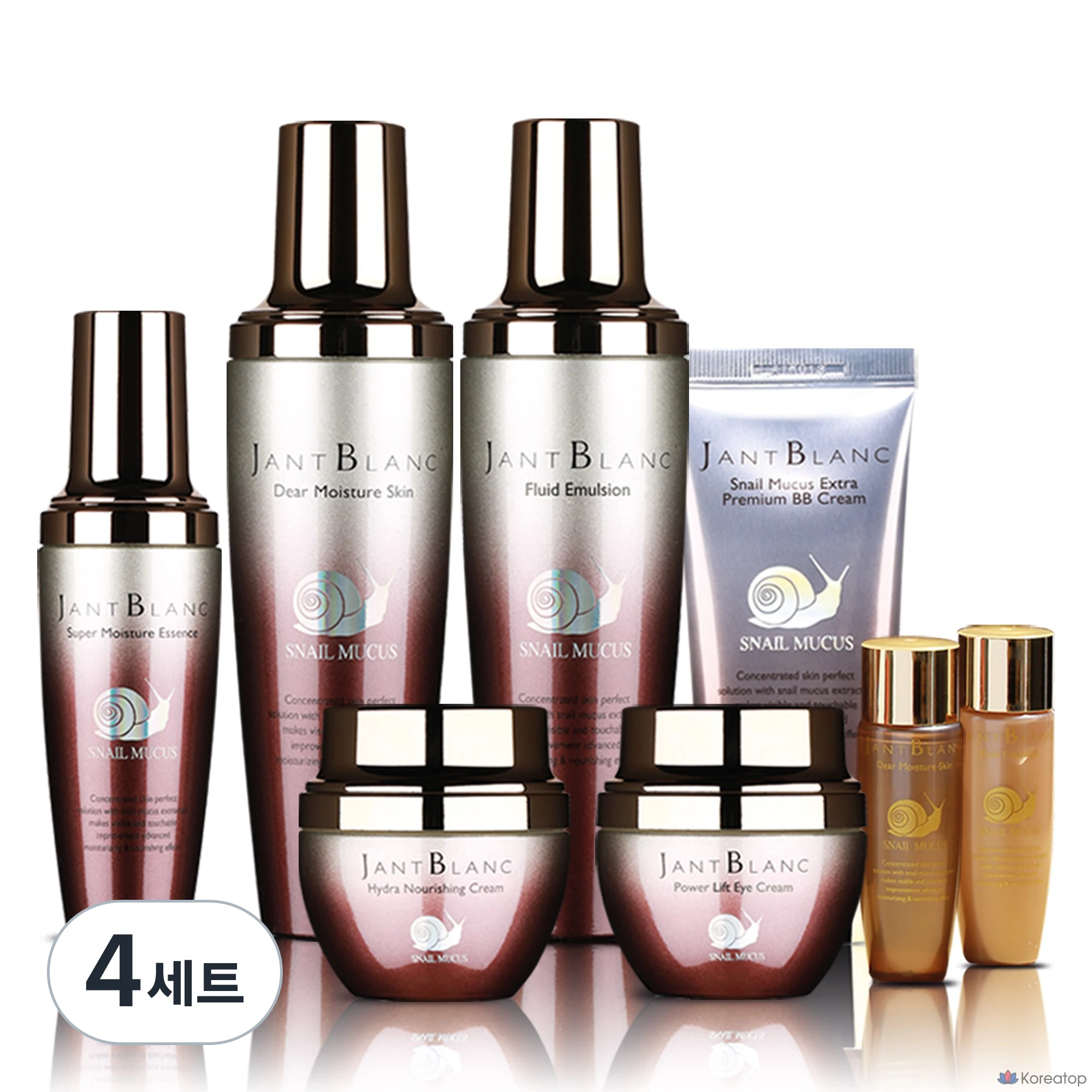 Набор для ухода за кожей Jant Blanc Snail Snail Snail Mucus Filtrate, 6 предметов (4 комплекта)