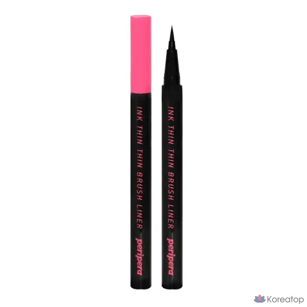 Тонкий лайнер Peripera Ink Thin Brush Liner, 01 Black Noir, 1 шт.