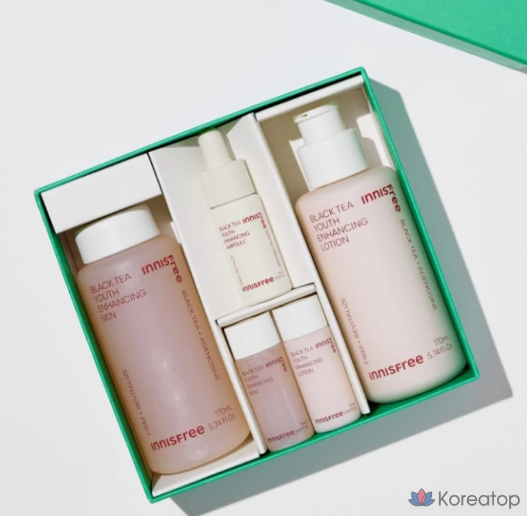 Набор для ухода за кожей Innisfree Black Tea Youth Enhancing Skincare Set, 170 мл, 2 комплекта