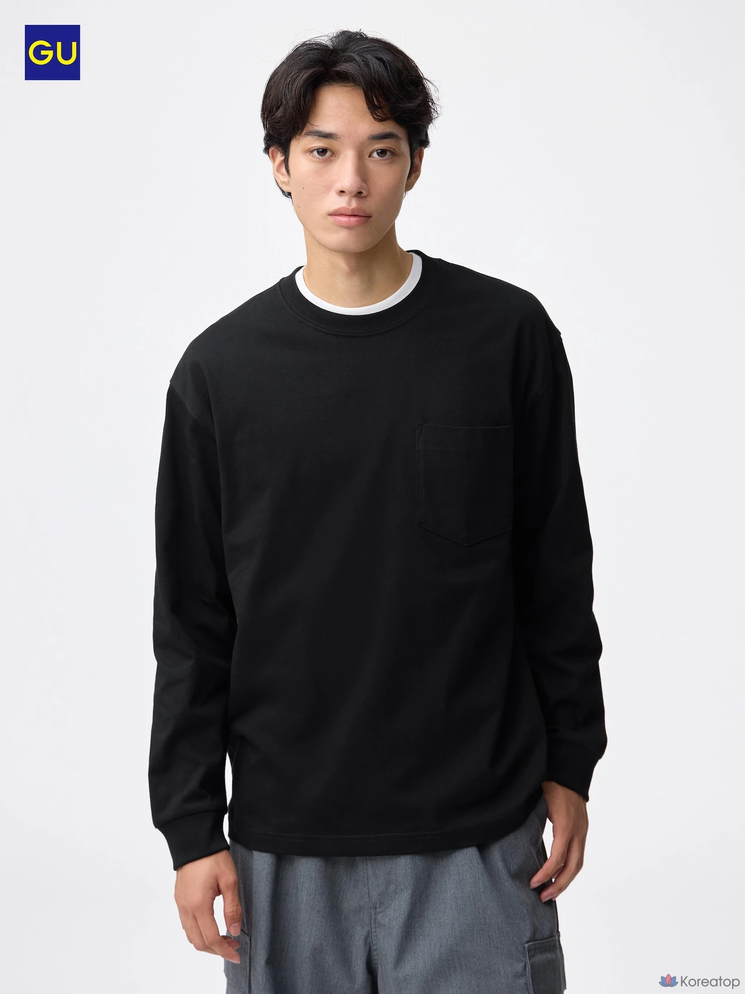 Футболка Uniqlo Heavyweight Crew Neck T-Shirt Long Sleeve