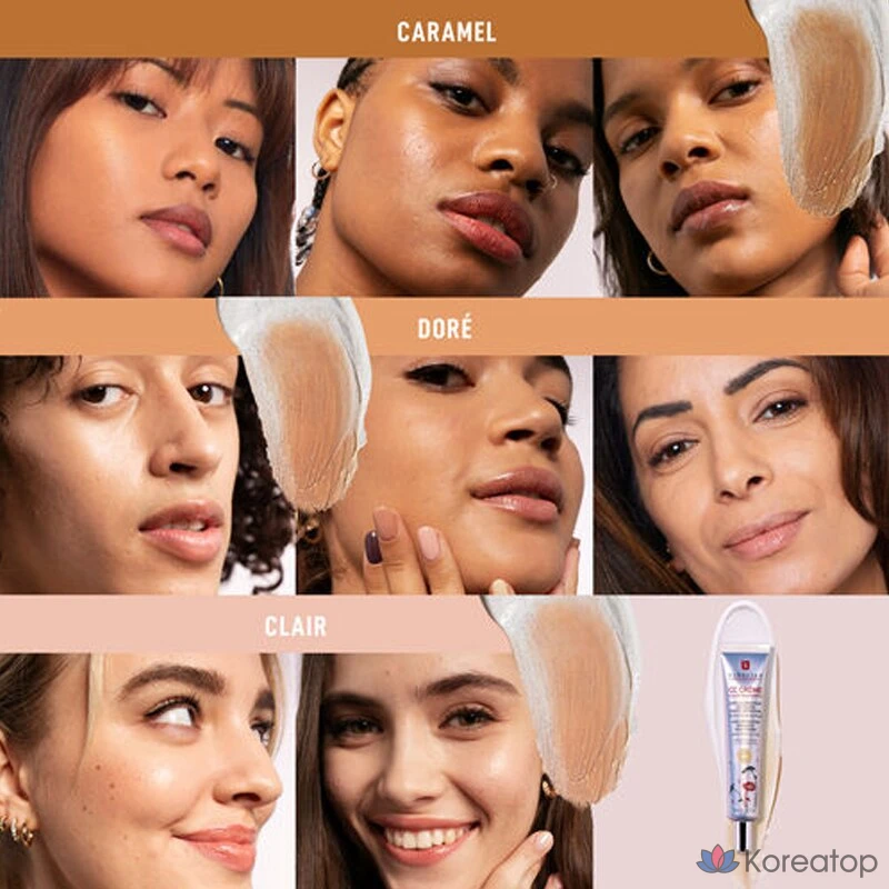 Французский CC-крем Erborian с защитой от УФ-излучения, увлажняющий консилер, натуральный макияж, осветление кожи, восстановление цвета лица, Claire, 15 мл, 1 шт., фото 5