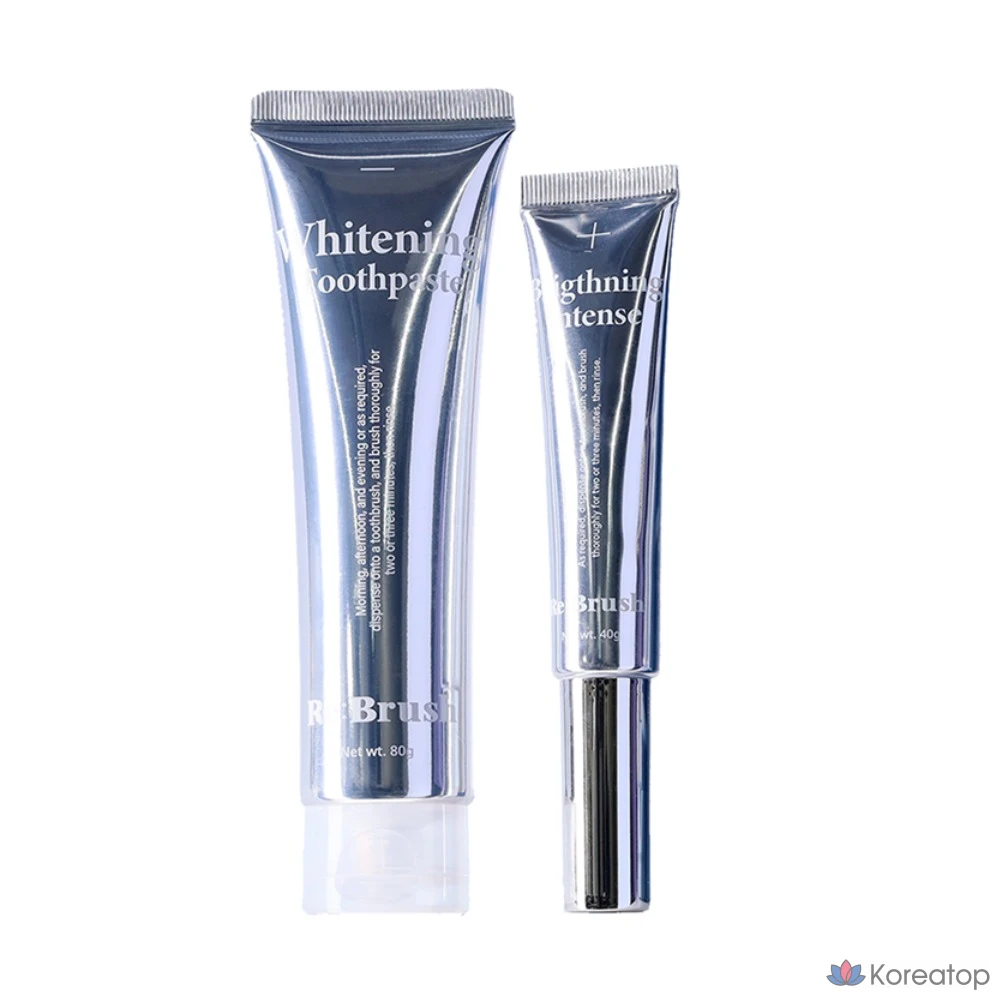 Набор для ухода Re:Brush Glow Teeth Whitening Kit (Teeth Whitening Gel 80 г + Intensive Whitening Toothpaste 40 г), 120 г, 1 шт.