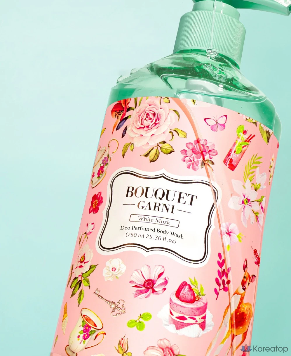 Парфюмированный гель для душа Bouquet Garni Body Odor Care с ароматом белого мускуса, 750 мл, 1 шт.