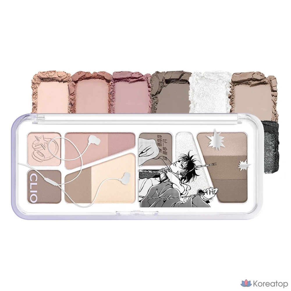 Палетка теней Clio Pro Eye Palette Air, 013 When I'm Sad, I Dance Hip Hop [Unplugged Boy], 1 шт.