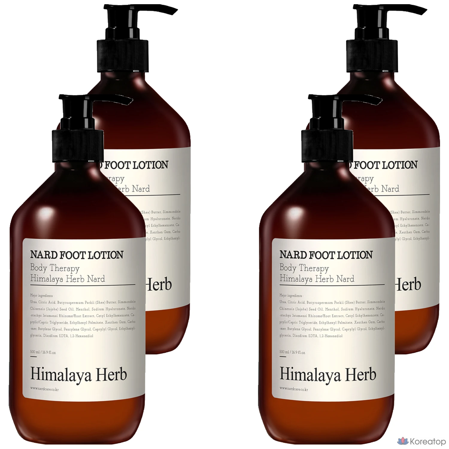 Лосьон для ног NARD, 1 упаковка, 4 флакона, 500 мл