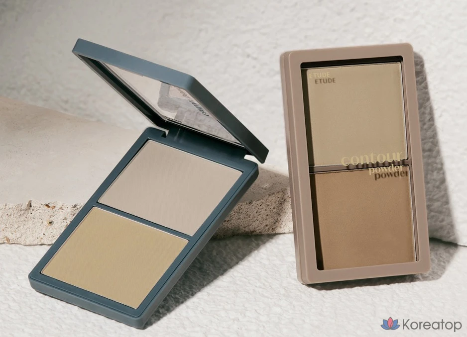 Набор кистей для растушевки теней Etude House Shadow Shading Relighting 5 г (2 вида) + набор кистей для растушевки подбородка: Light On + Tone & Tone, 6 комплектов., фото 5