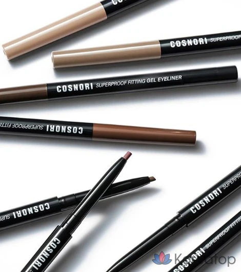Гелевый карандаш для подводки глаз Cosnori Superproof Fitting Gel Eyeliner Pencil, 0,13 г, оттенок 14 (пепельно-коричневый), 1 шт., фото 5