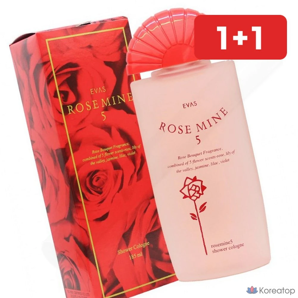 Одеколон для душа EVAS Rose Mine, 185 мл, 1 шт.