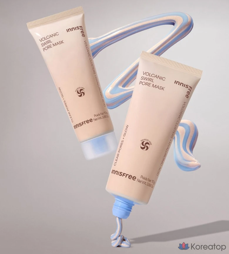 Набор из двух масок для лица Innisfree Volcanic Pore Cluster Dual Mask, 110 г, 1 упаковка, 3 упаковки., фото 5