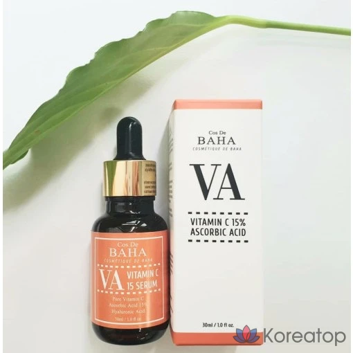 Cos De Baha VA Pure Vitamin C 15 Serum Skin Whitening Anti-Pigmentation Ampoule, 30 мл, 1 шт.