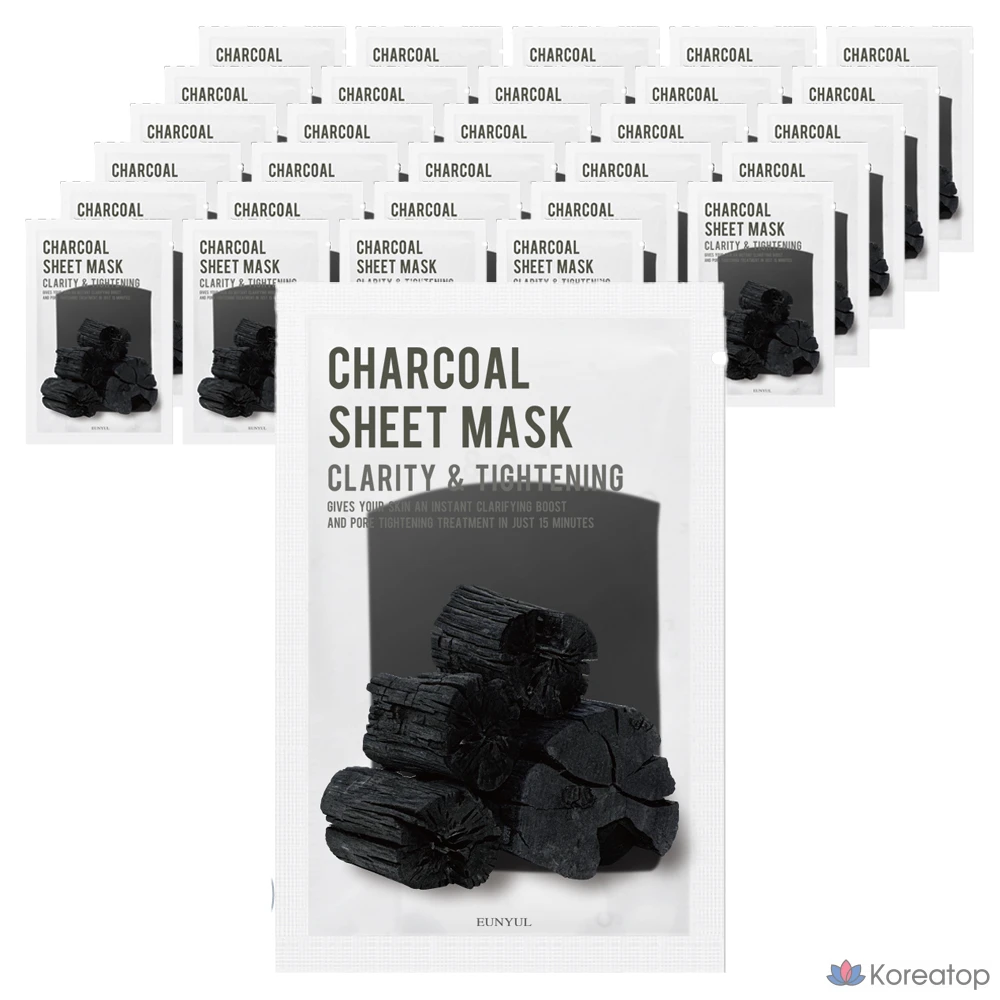Набор угольных масок Eunyul Purity, 1 упаковка, 150 штук.