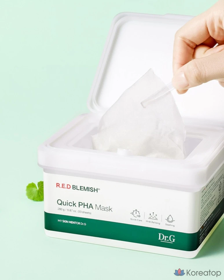 Маска Dr.G Red Blemish Quick Paha Mask, 4 шт., 30 штук, фото 5