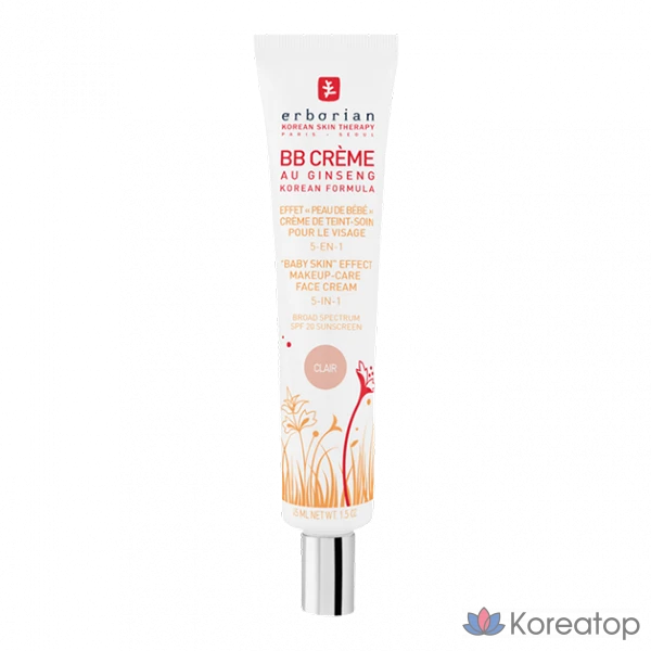 Erborian Eau Ginseng BB Cream SPF20, Claire, 45 мл, 1 шт.