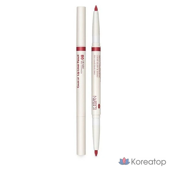 Карандаш для губ L'OCEAN Auto Dual Lip Liner 0,5 г, № 08 РОМАНТИЧЕСКИЙ РОЗОВЫЙ, 1 шт.