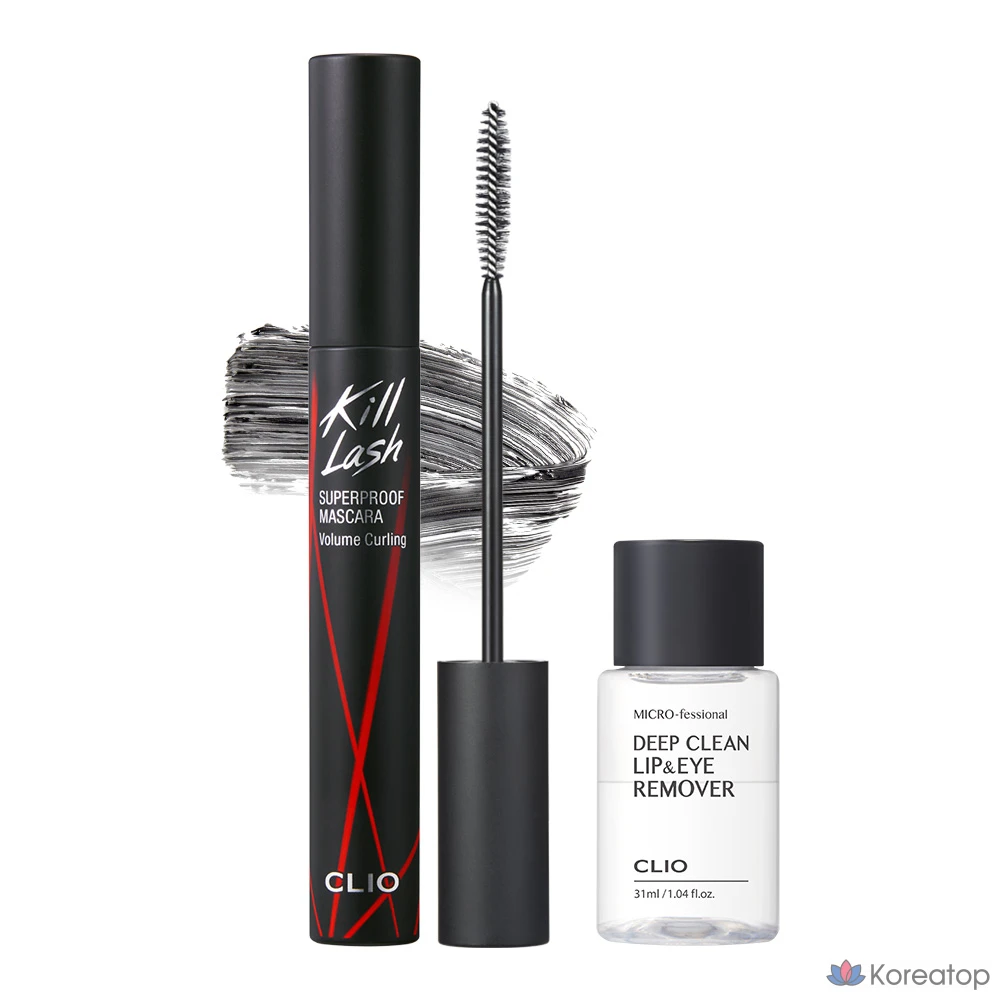 Тушь для ресниц Clio Kill Lash Superproof Mascara, 2 средства для придания объема, 1 шт.