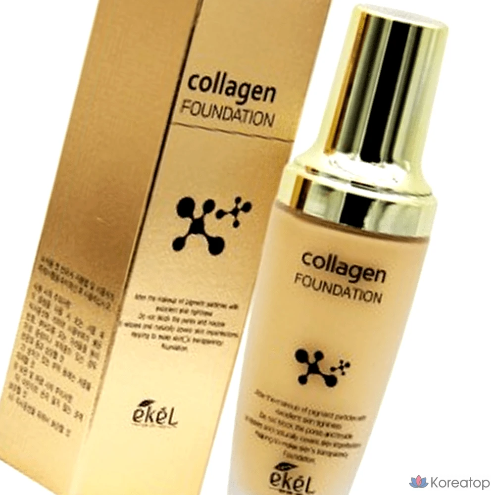 Тональный крем Ekel Collagen Foundation № 23, натуральный бежевый оттенок, 1 шт.