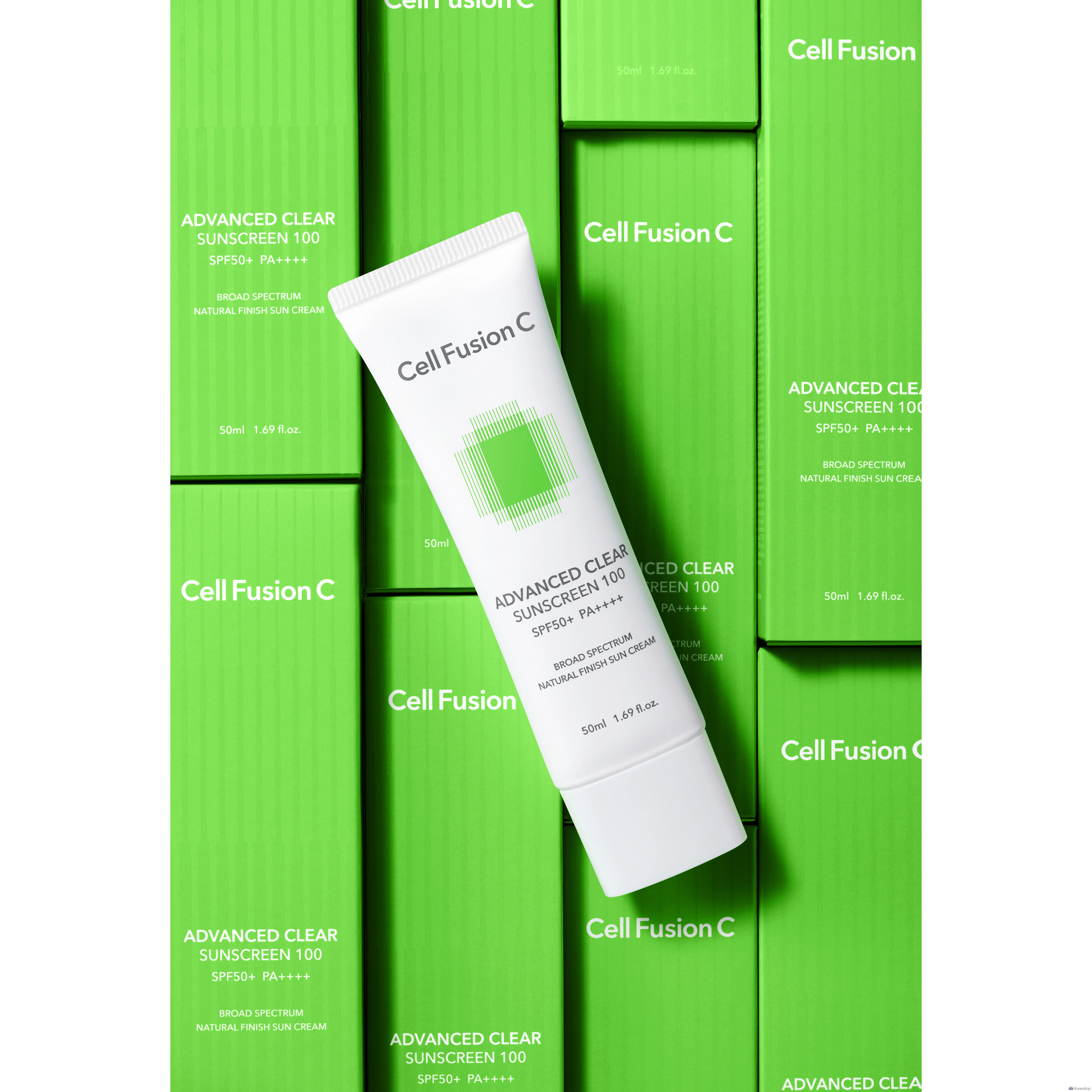 Солнцезащитный крем Cellfusion C Advanced Clear Sunscreen 100 SPF 50+ PA++++, 50 мл, 1 шт., фото 6