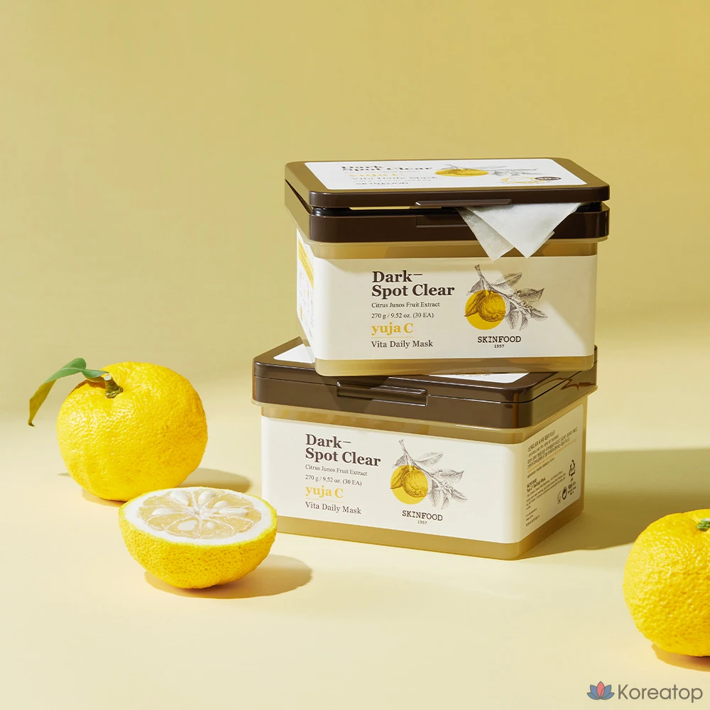 Маска для лица Skinfood с экстрактом семян юдзу, 270 г, 30 штук, 5 упаковок., фото 4