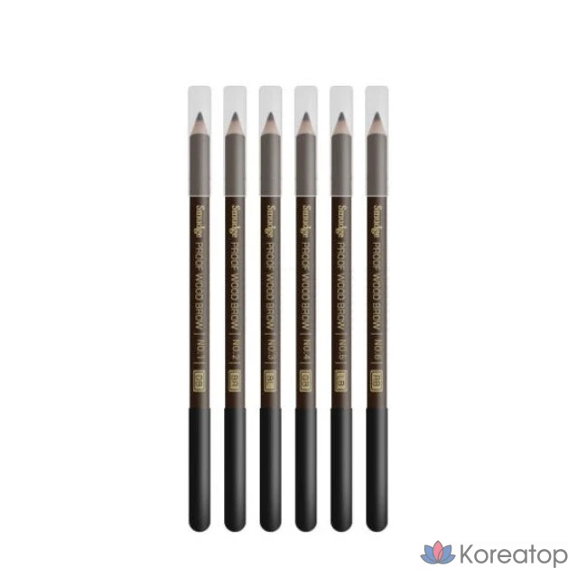 Тушь для бровей Missha Smudgeproof Wood Brow, серо-коричневый цвет, 1 шт.