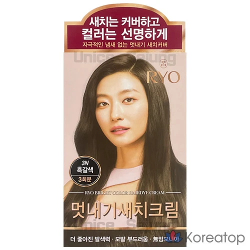 Amorepacific Ryo Ua Chae Stylish Satch Cream Dye / Root Dye Satch Cover Satch Dye, Black Brown, 1 шт.