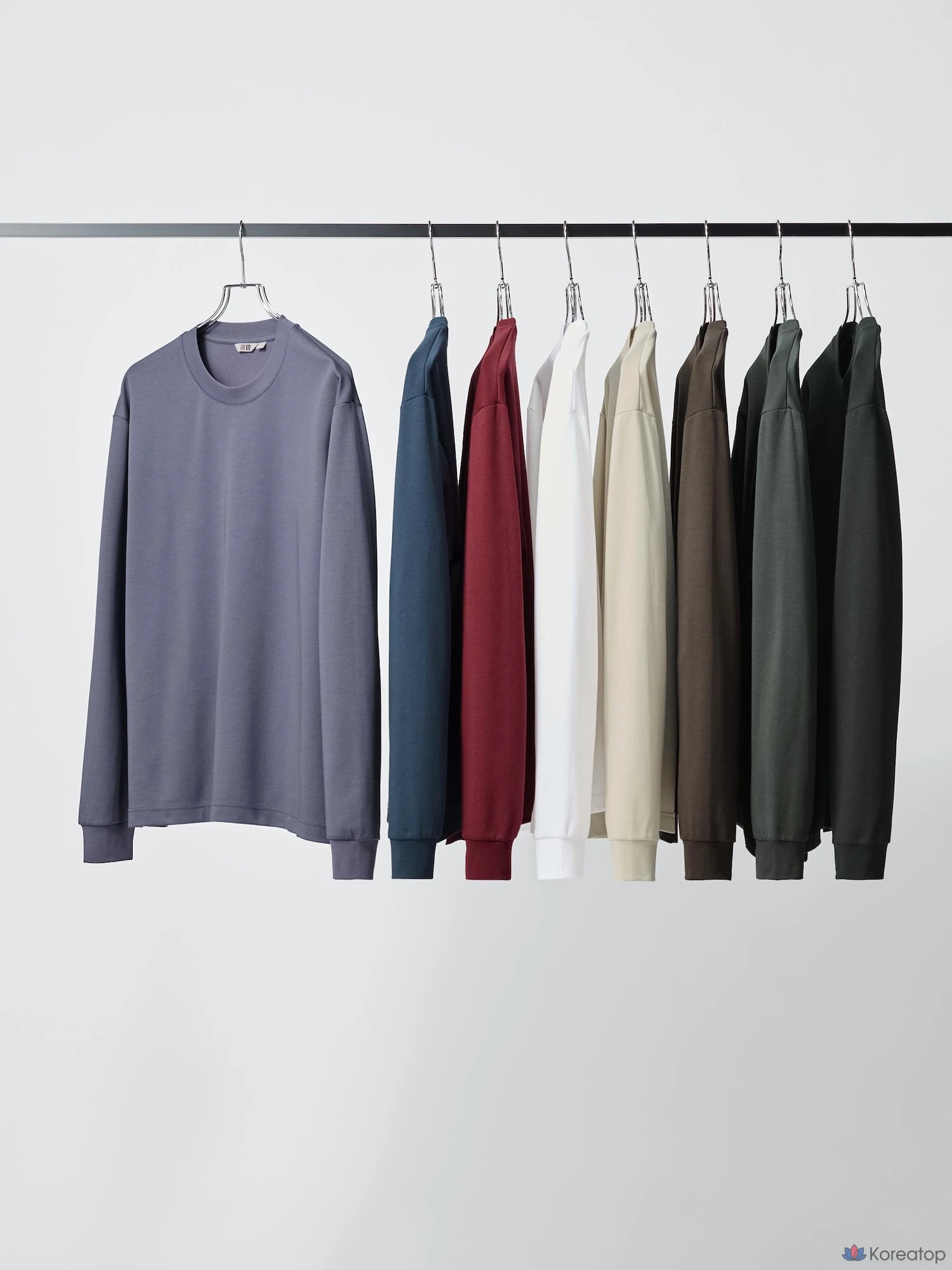 Футболка Uniqlo AIRism Cotton Crew Neck Long Sleeve T-Shirt