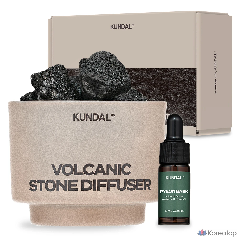 Диффузор Kundal Volcanic Stone Perfume Diffuser Set, оттенок Hinoki, 10 мл, 1 шт.