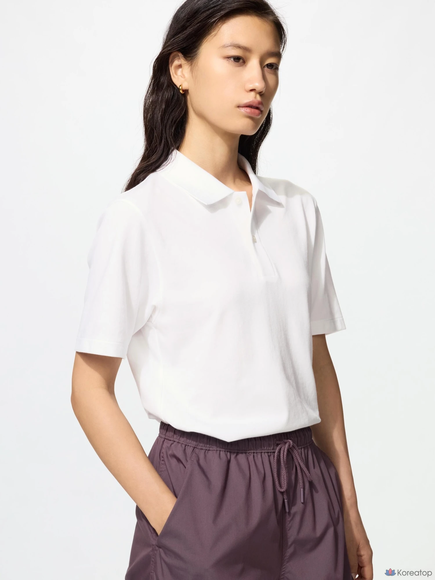 Поло Uniqlo AIRism Cotton Pique Polo Shirt