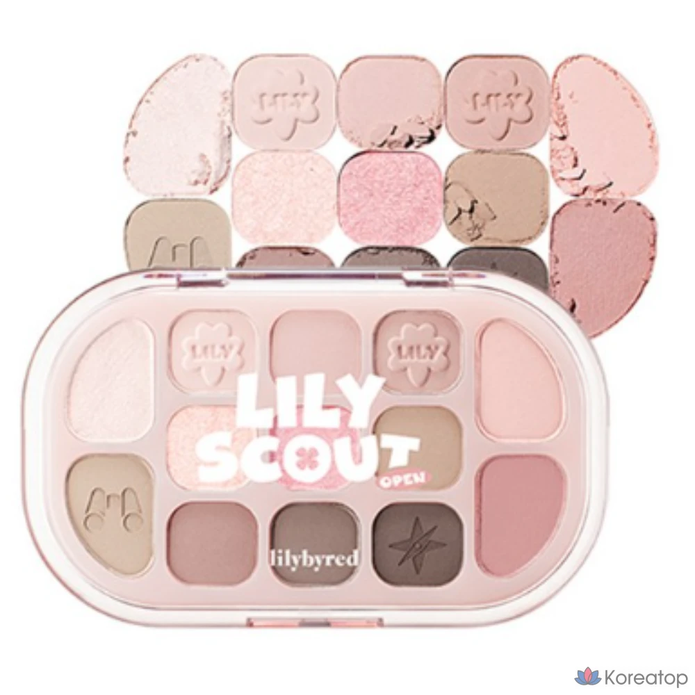 Палетка теней Lilybyred Dewy Fit, оттенок 04 «Розовое какао», 1 шт.