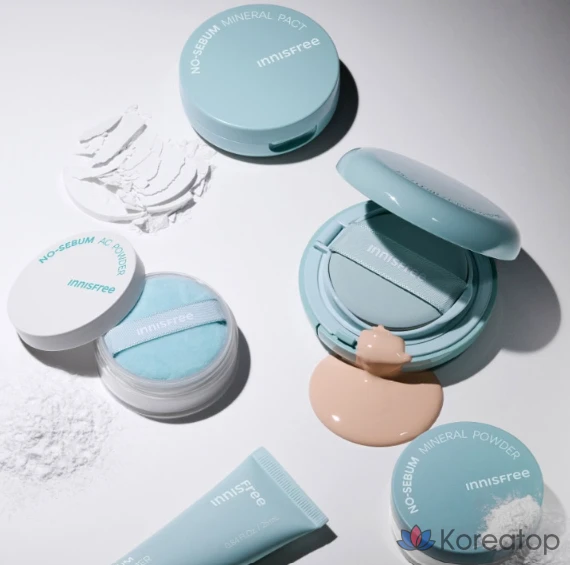 Сменный блок пудры-кушона Innisfree New No-Sebum Powder Cushion Refill SPF35 PA++ 14 г, 21C Rose Vanilla, 1 шт., фото 9
