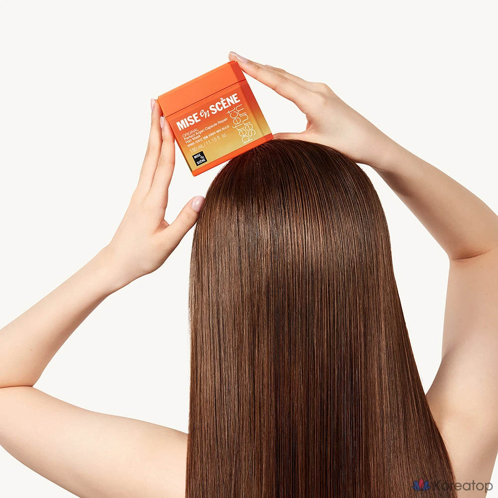 Восстанавливающая маска для волос «Mise en Scene» Perfect Argan Capsule, 180 г, 4 шт., фото 6