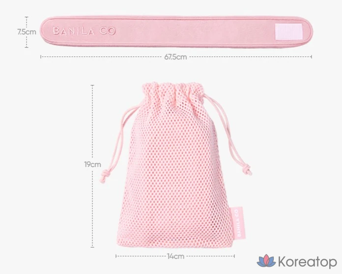 Набор для ухода BANILA CO Cleansing Band + Pouch Set, оттенок Pink, 3 шт., фото 5