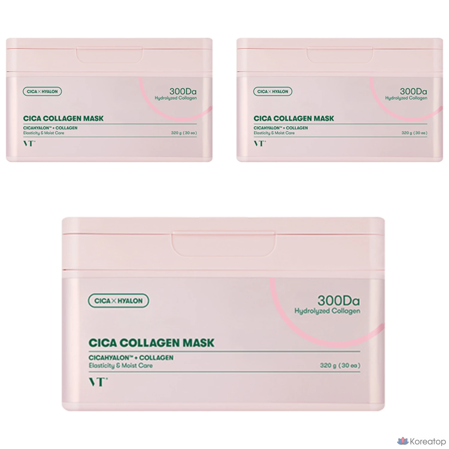 Маска для лица VT Cosmetics Cica Collagen Mask, 30 штук, 3 упаковки