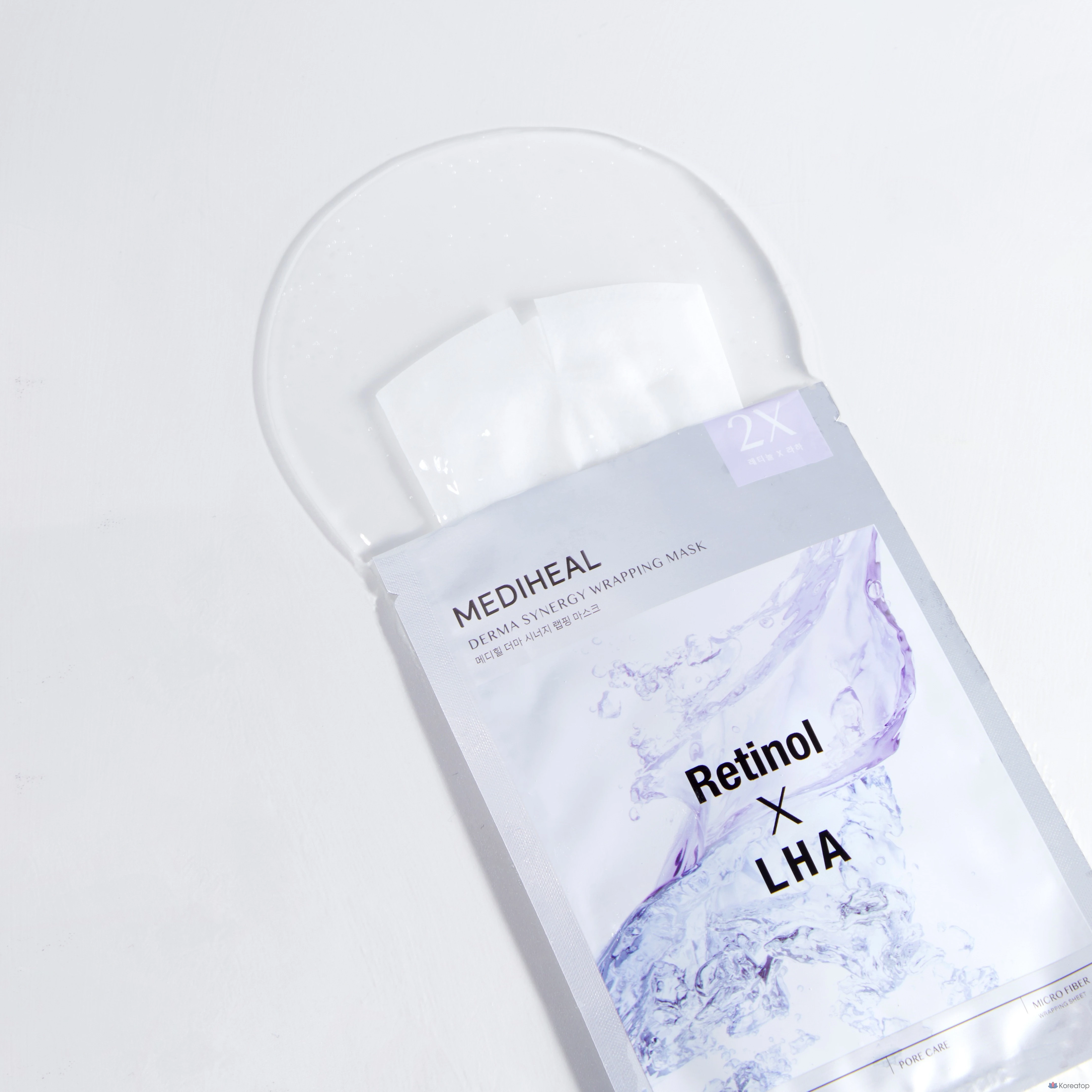 Обертывающая маска Mediheal Derma Synergy для сужения пор и повышения их эластичности, 10 штук, 2 упаковки., фото 6